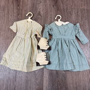 ORIGINAL AMERICAN GIRL DOLL KIRSTEN WORK DRESSes AND BOOTIES